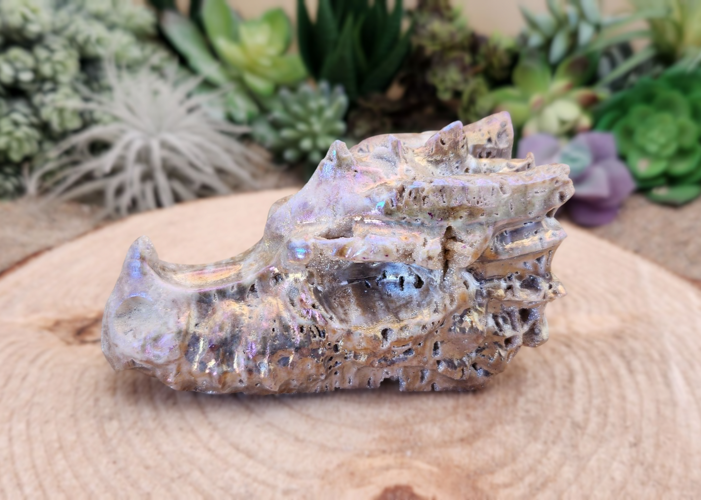 Angel Aura Sphalerite Dragon Skull