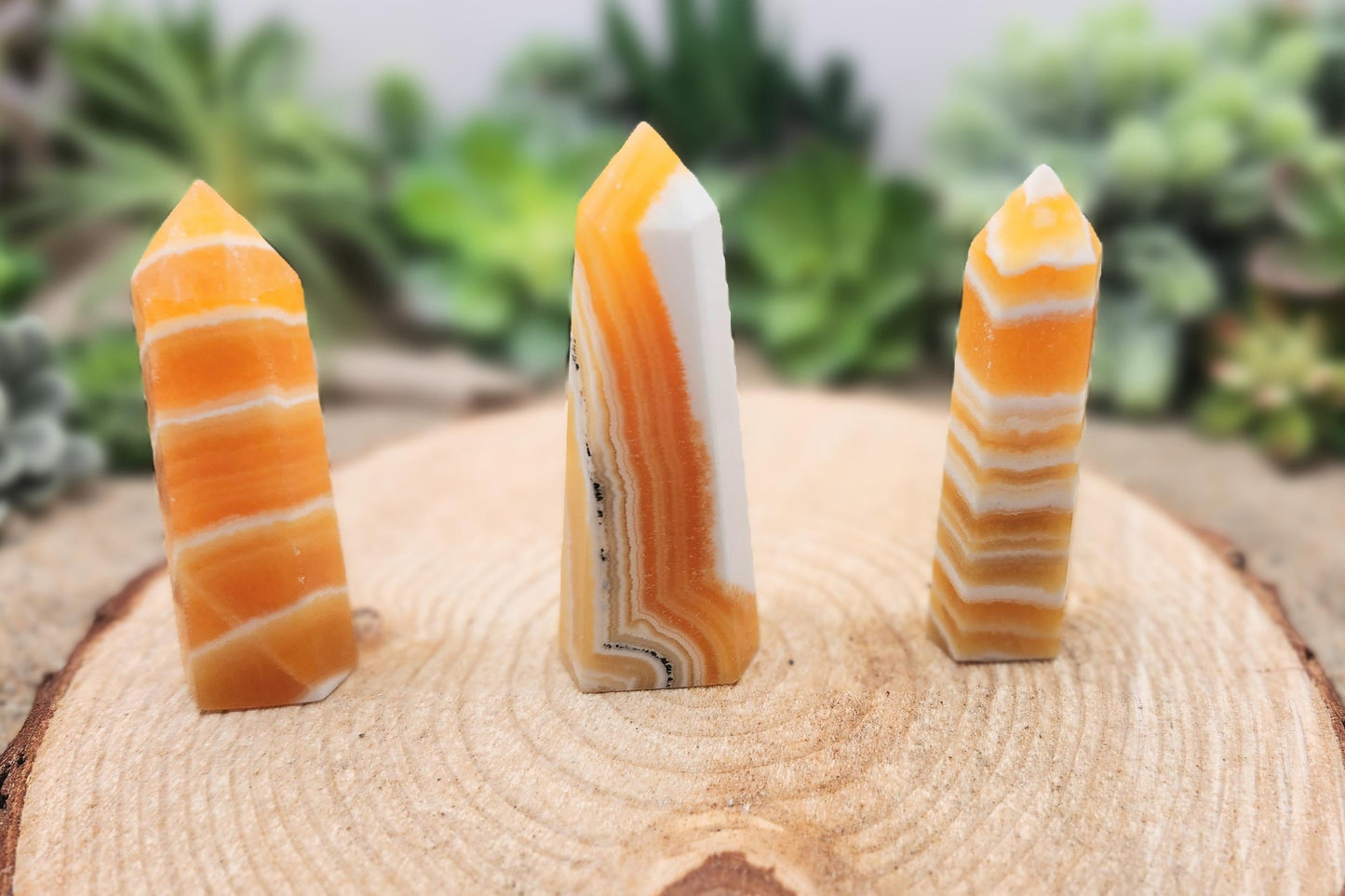 Banded Orange Calcite Tower
