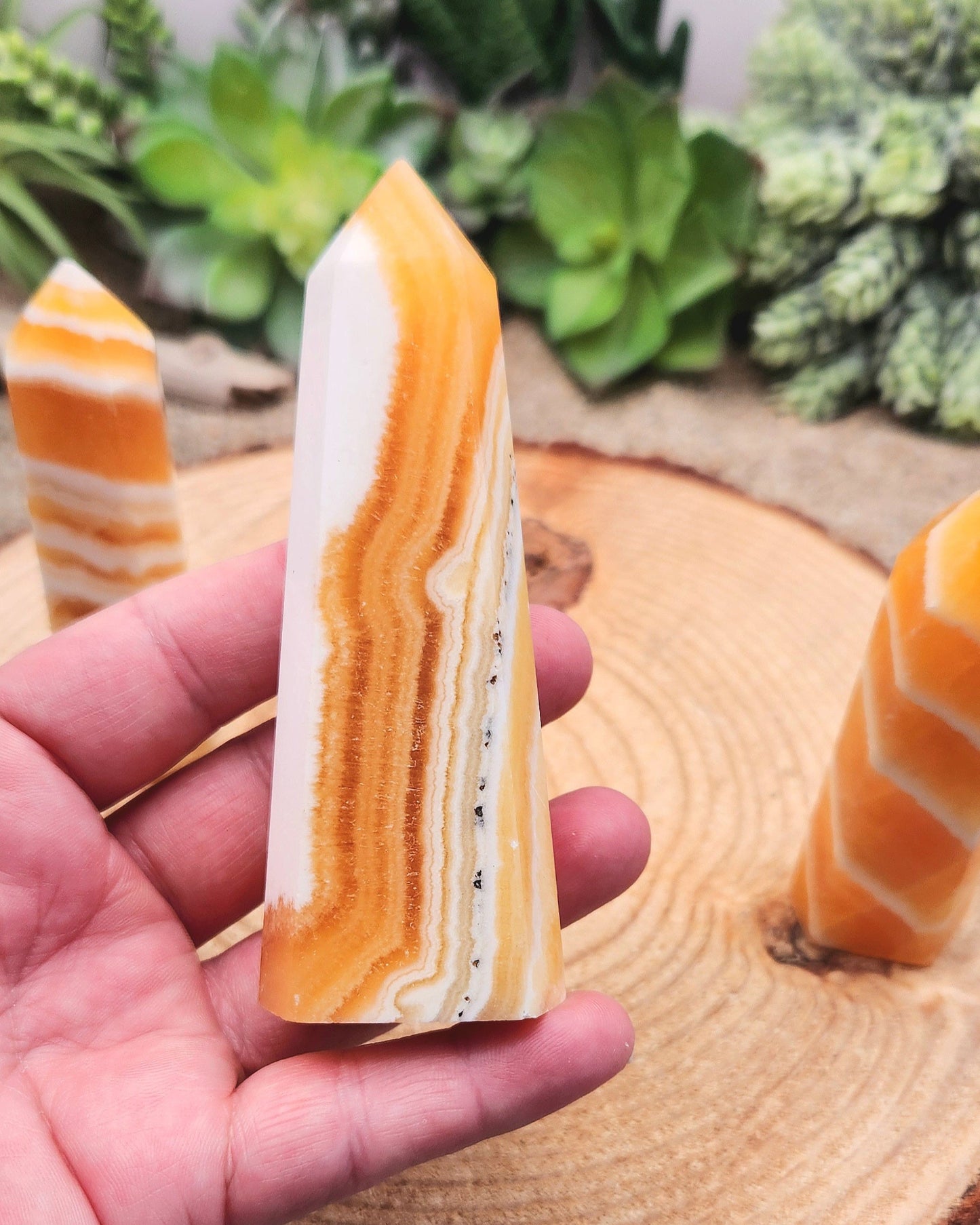 Orange Banded Calcite Tower