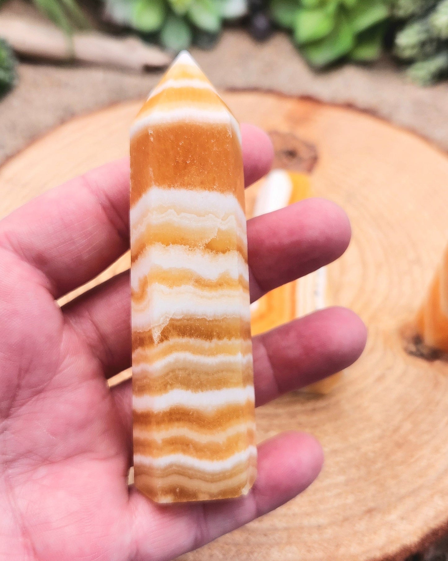 Orange Banded Calcite Tower