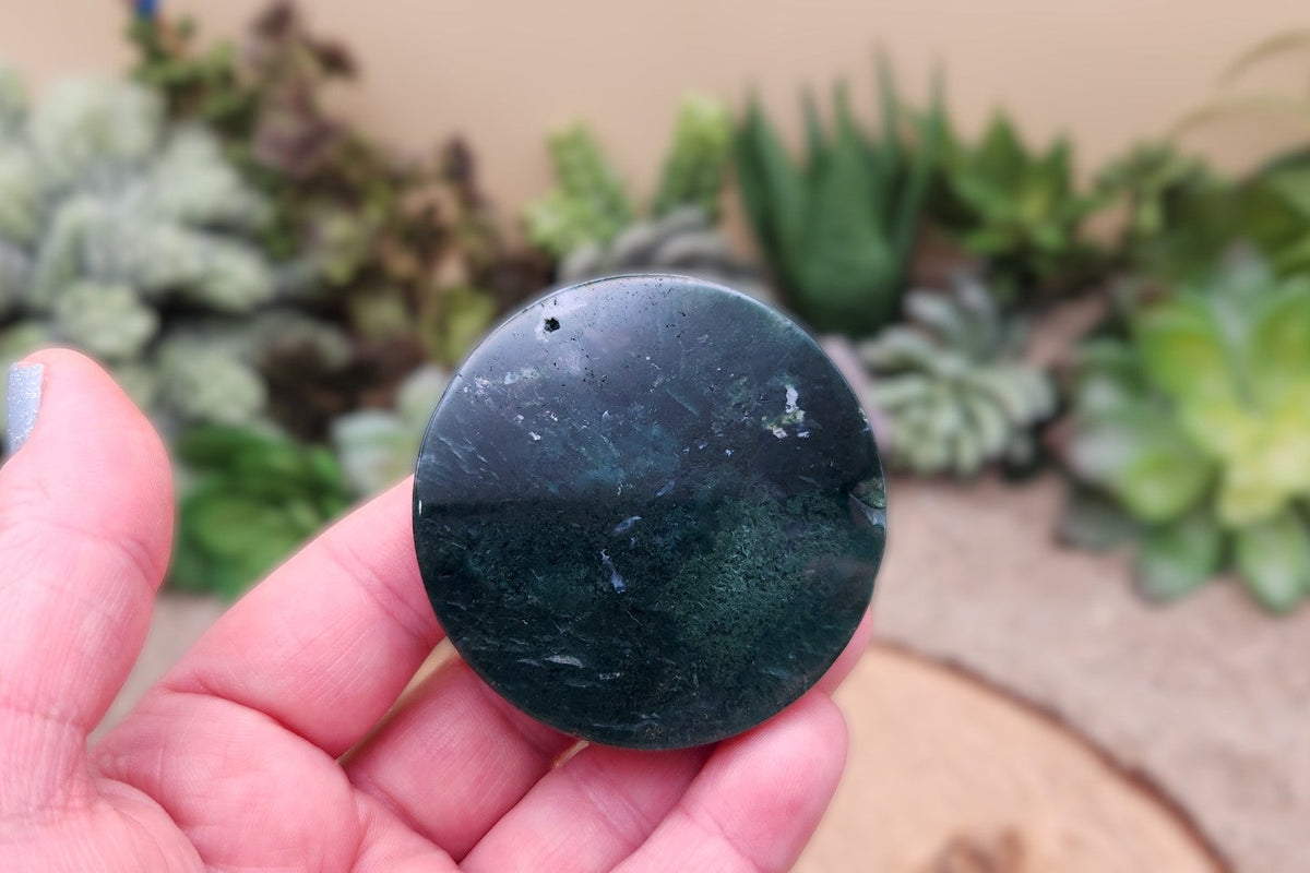 Moss Agate Disc