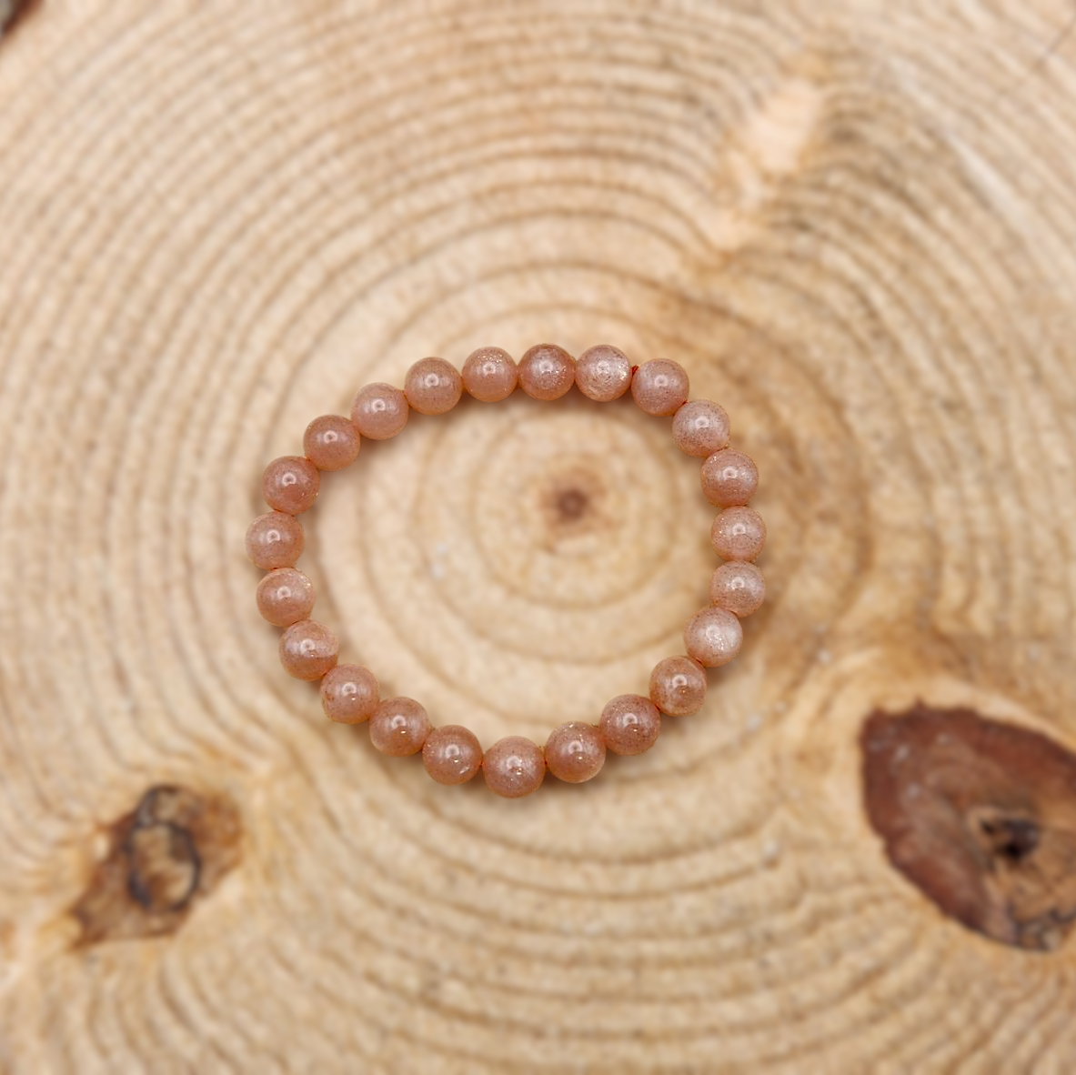 Peach Moonstone Bracelet 8mm