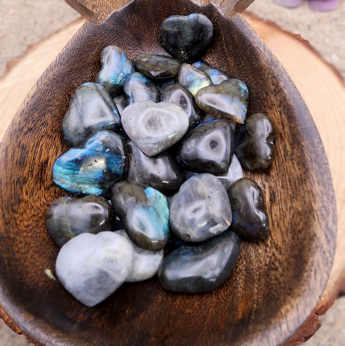 Small Labradorite Heart