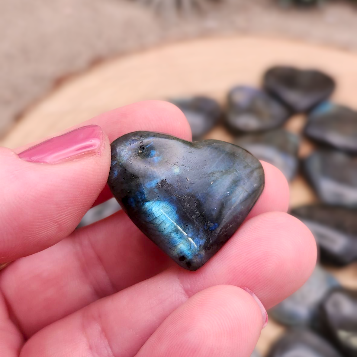 Small Labradorite Heart