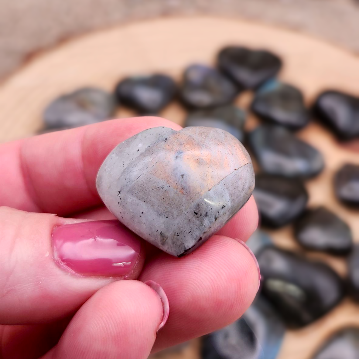 Small Labradorite Heart