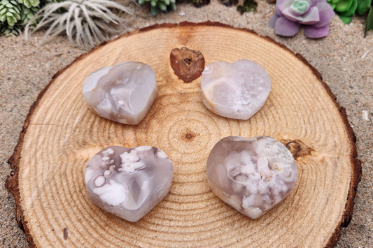 Blossom Agate Heart