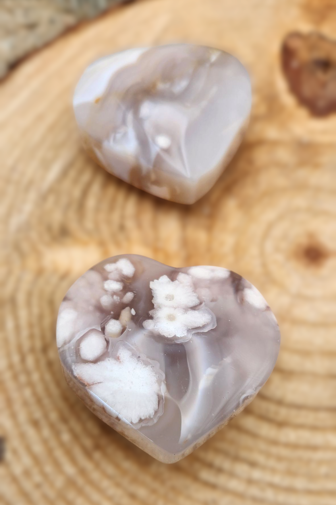 Blossom Agate Heart
