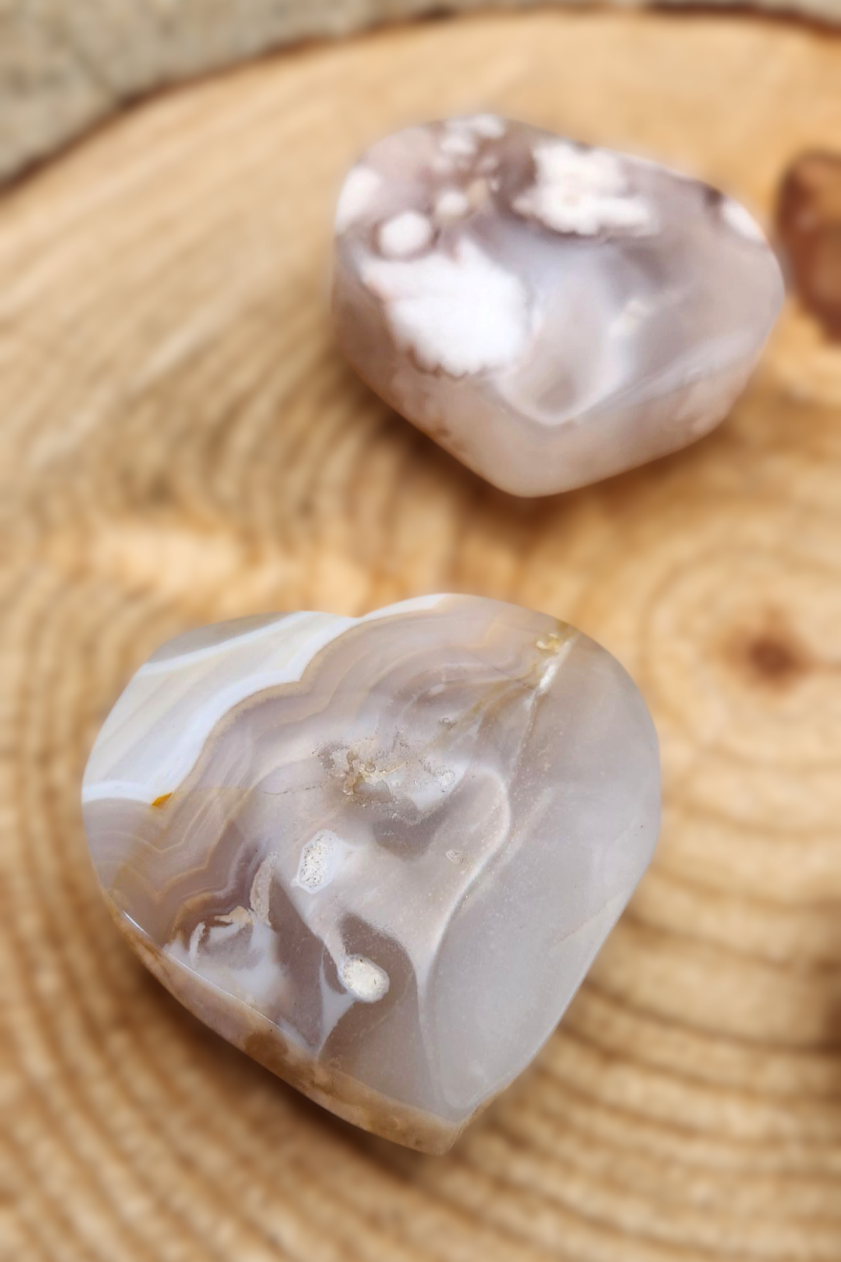 Blossom Agate Heart