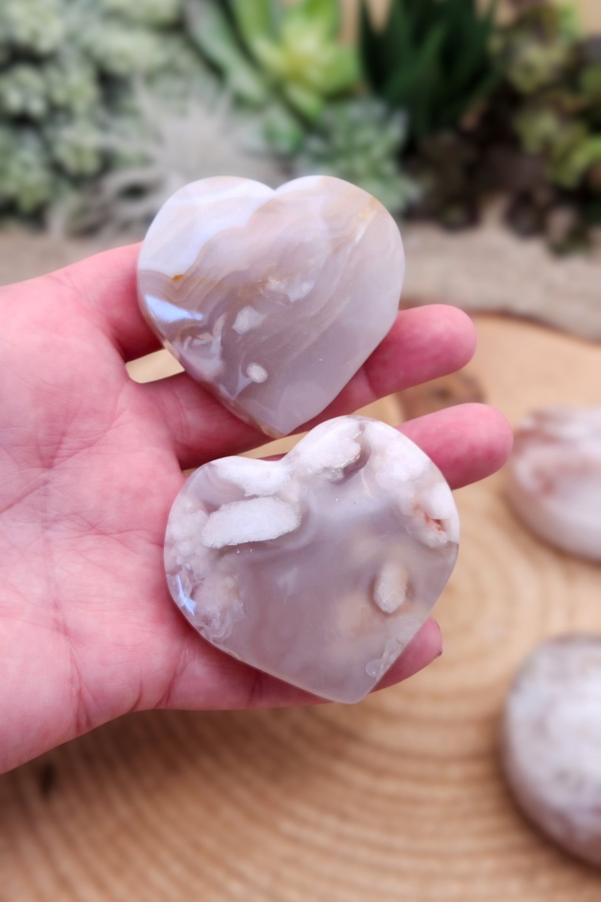 Blossom Agate Heart
