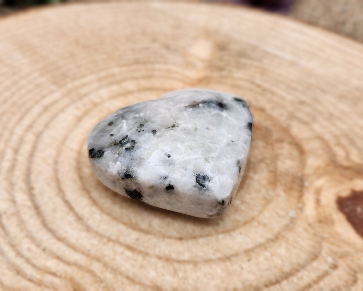 Rainbow Moonstone Heart