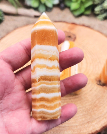 Orange Banded Calcite Tower