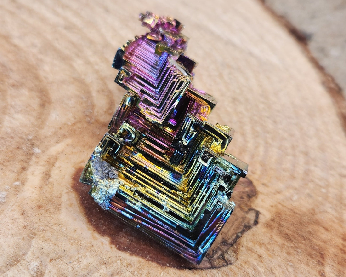 Rainbow Bismuth Crystal