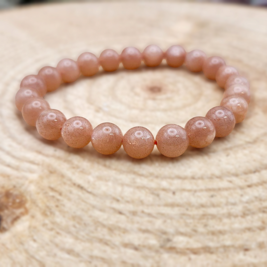 Peach Moonstone Bracelet 8mm