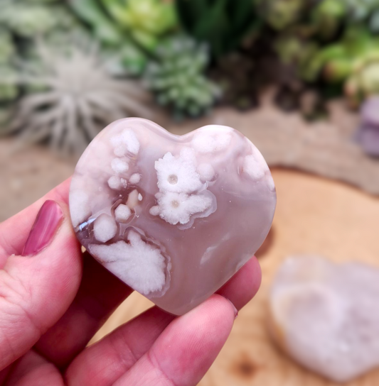 Blossom Agate Heart