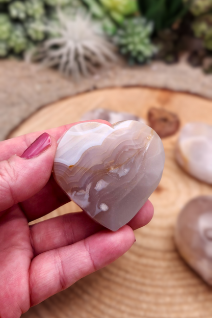 Blossom Agate Heart