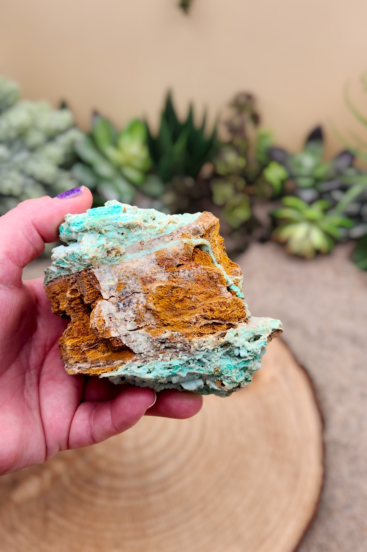 Large Raw Garnierite Stone: Green Moonstone Nickel Ore, 4"