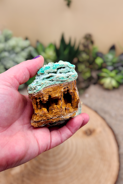 Large Raw Garnierite Stone: Green Moonstone Nickel Ore, 4"