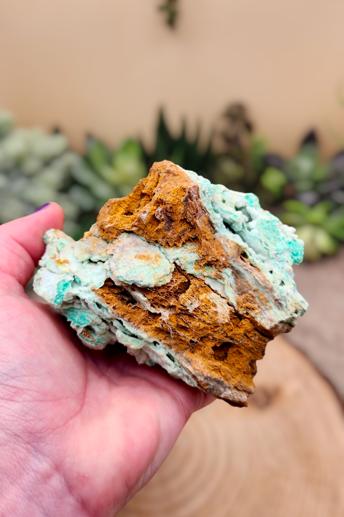 Large Raw Garnierite Stone: Green Moonstone Nickel Ore, 4"