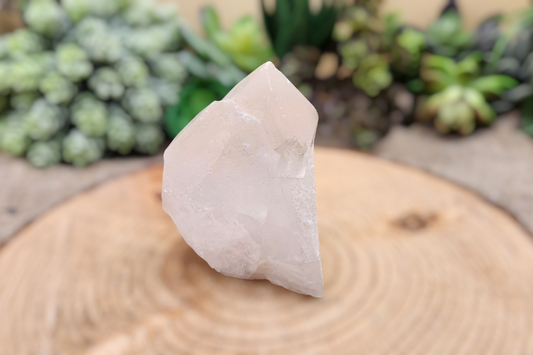 Arkansas Quartz Crystal Point: Etched Raw Clear Quartz 3.75"