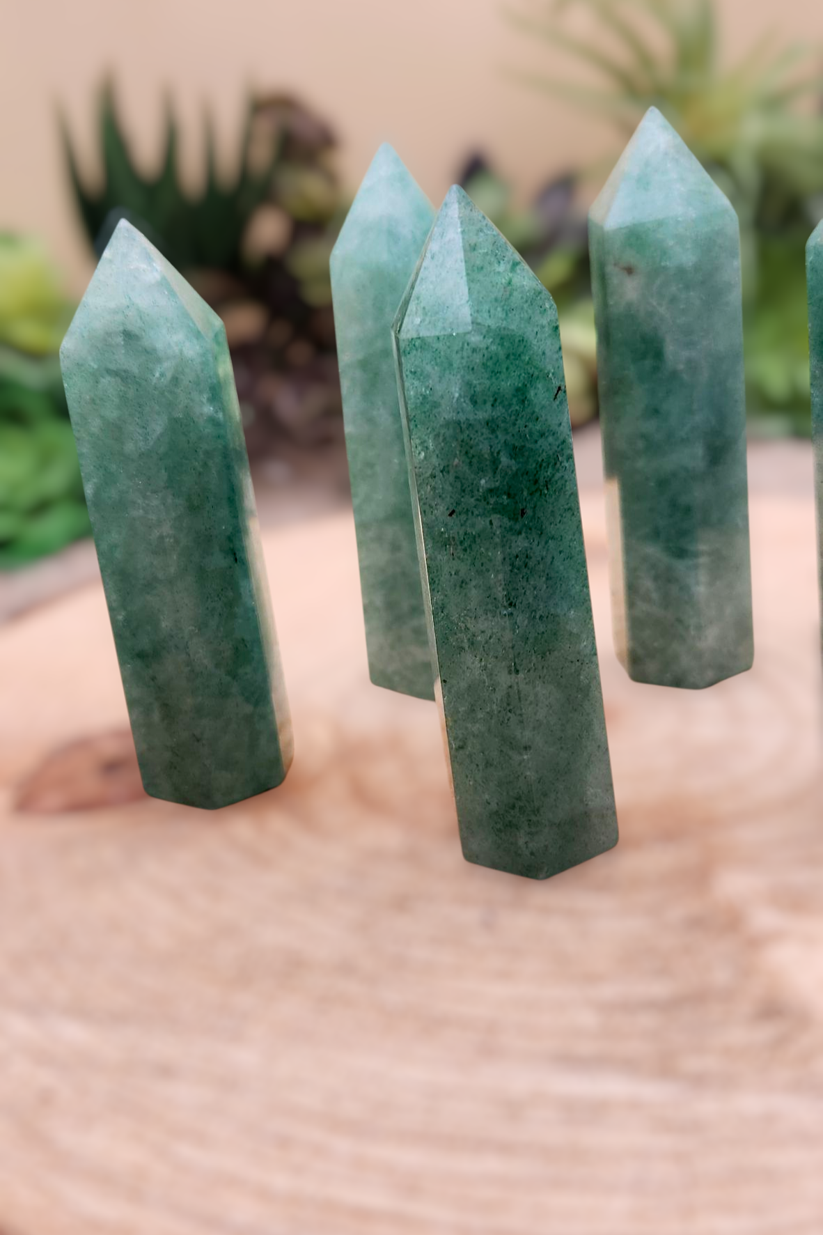 Green Strawberry Quartz Tower