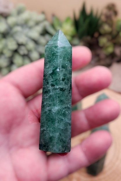Green Strawberry Quartz Tower