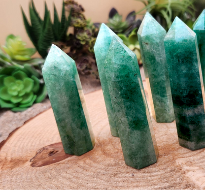 Green Strawberry Quartz Tower