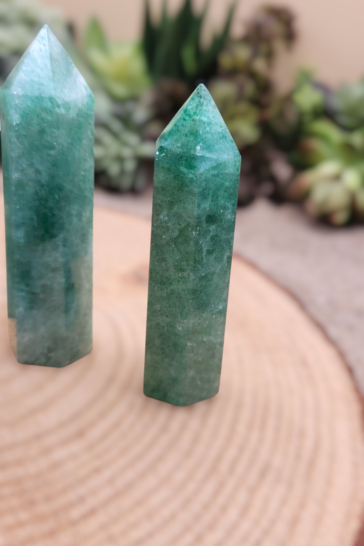 Green Strawberry Quartz Tower