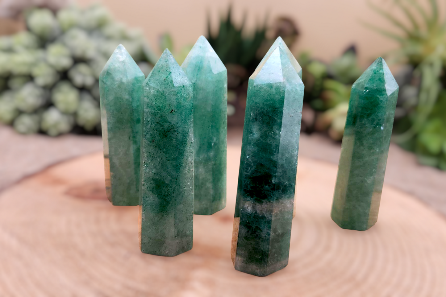 Green Strawberry Quartz Tower