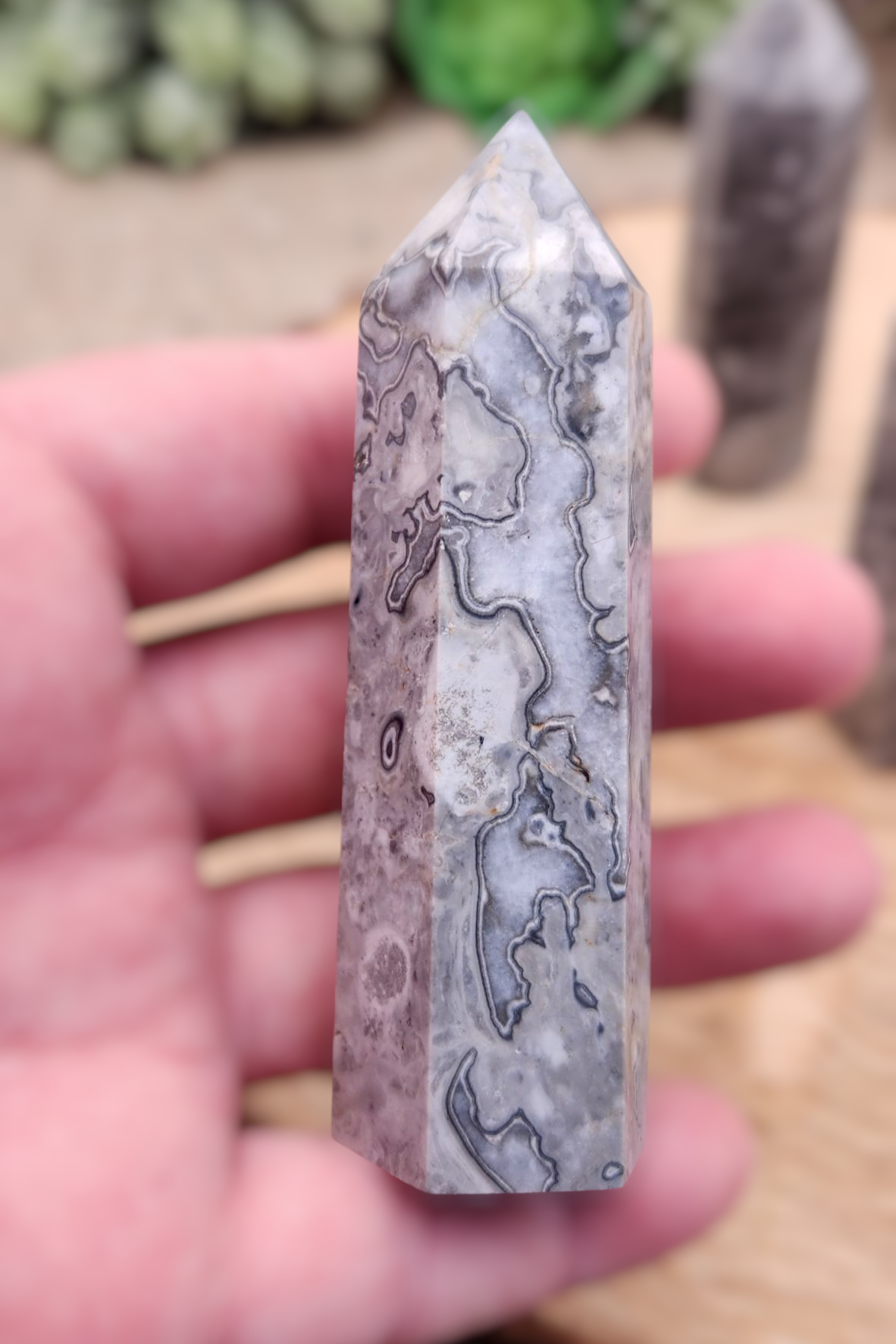 Crazy Lace Agate Tower