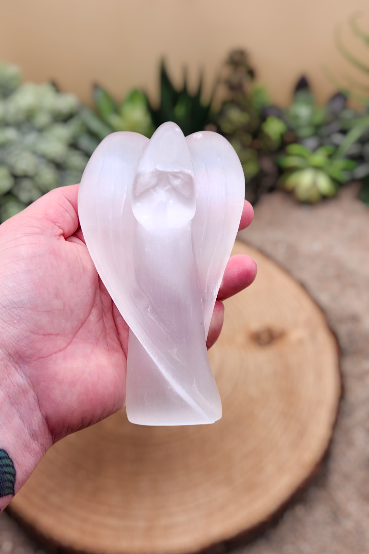 Selenite Angel Figurine