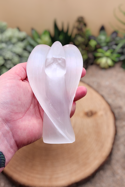 Selenite Angel Figurine