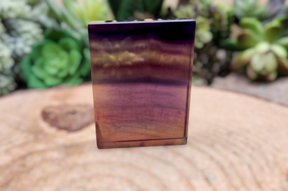 Rainbow Fluorite Slice Slab Carving