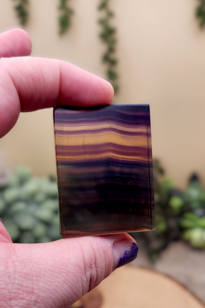 Rainbow Fluorite Slice Slab Carving