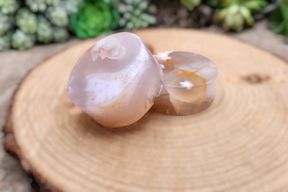 Blossom Agate Crystal Disc