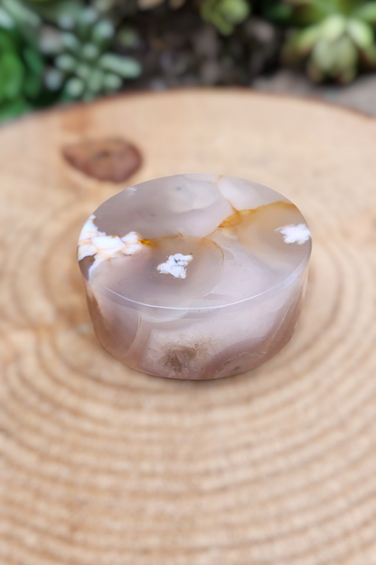 Blossom Agate Crystal Disc