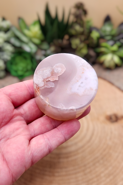Blossom Agate Crystal Disc