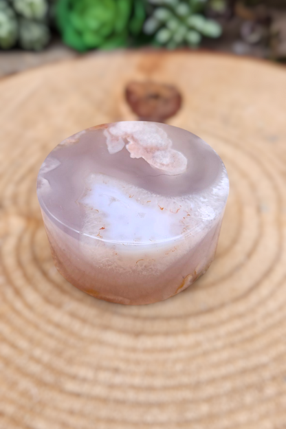 Blossom Agate Crystal Disc