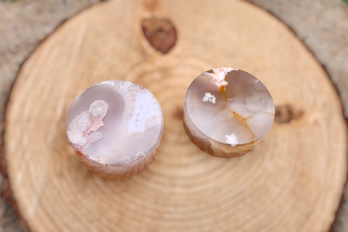 Blossom Agate Crystal Disc