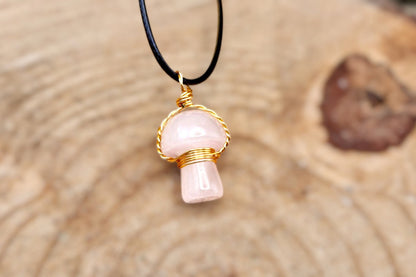 Gemstone Mushroom Necklace