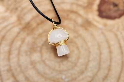 Gemstone Mushroom Necklace