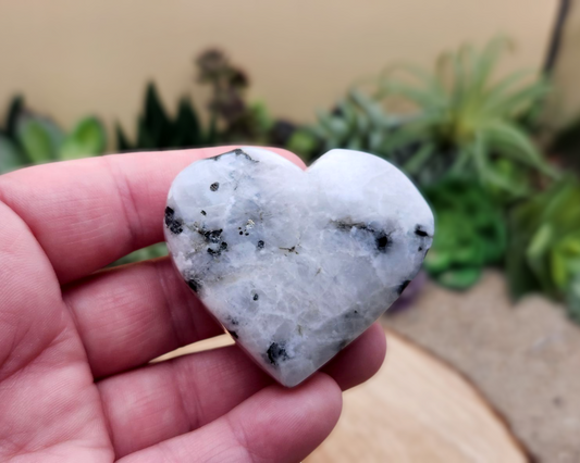 Rainbow Moonstone Heart